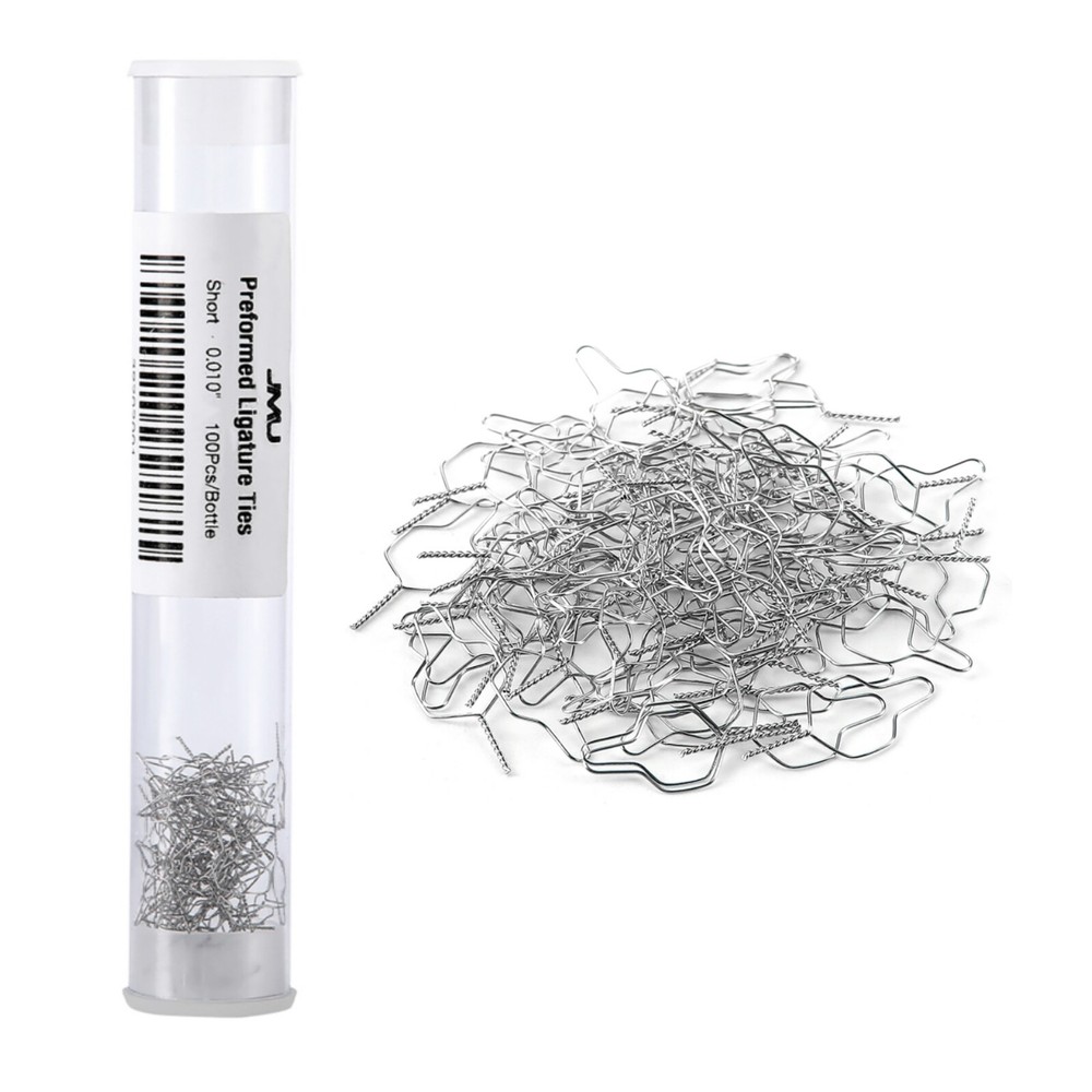 JMU Dental Preformed Ligature Ties Stainless Steel Orthodontic Wire Short Twist