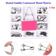 New Dental Saddle Contoured Metal Matrices Matrix 36pcs/1 set with Springclip