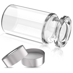 1000PCS 10ml Sample Vials+Aluminum Caps 20mm Crimp Top Clear Glass Bottle HPLC