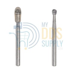 FG5 Round Dental Burs, 19mm (Pack of 20), Carbide for High Speed Handpiece