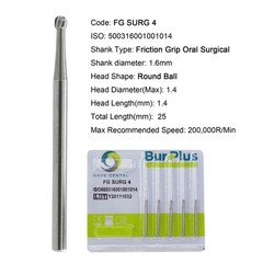 Wave Dental Round Burs Carbide Surgical FG SURG 25mm High Speed 19mm FG 6 4 8 2