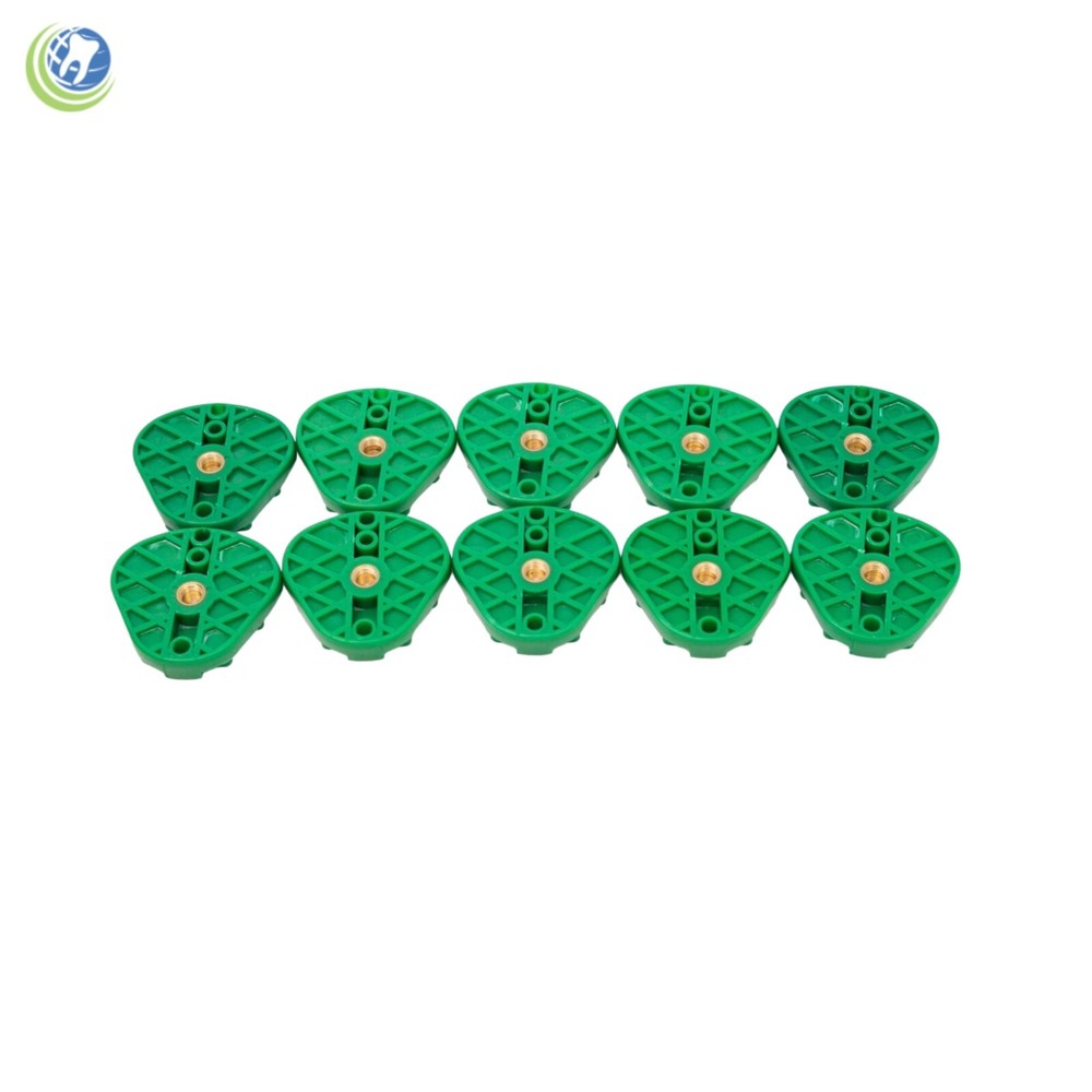 DENTAL PLASTIC DISPOSABLE OBLONG ARTICULATING MOUNTING PLATES GREEN BAG OF 10