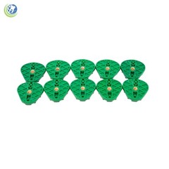DENTAL PLASTIC DISPOSABLE OBLONG ARTICULATING MOUNTING PLATES GREEN BAG OF 10