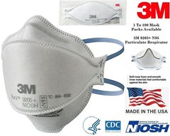 3M Aura 9205+ N95 NIOSH Approved Particulate Respirator Face Mask | USA Made |