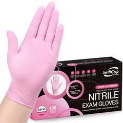Pink Nitrile Gloves 3-mil Industrial Gloves Disposable Latex Free Cleaning