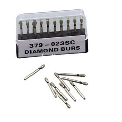 20Pcs Dental Diamond Bur FG Egg Football 379/023SC Super Coarse High Speed Black
