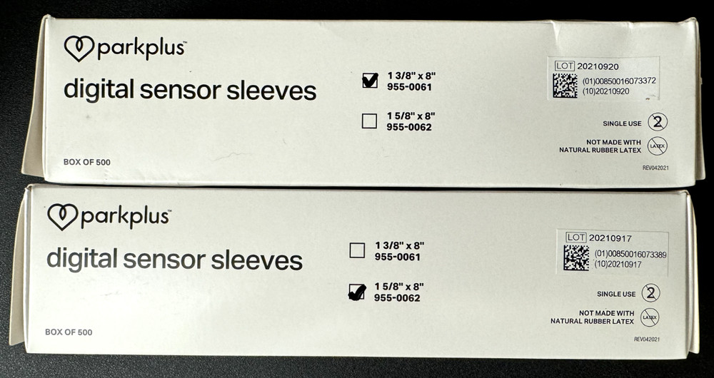 Premium Dental Digital X-Ray Sensor Sleeves Barrier Sheaths Size 1 or 2 500/Box