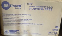 2500 Sri Trang Nitrile Exam Medical Gloves, Powder-Free MEDIUM