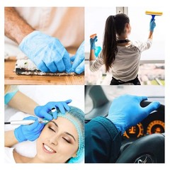 Basic Vinyl Exam Gloves, Latex-Free, Powder-Free, Disposable, Medium, Case of…