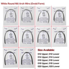 Dental Ortho Super Elastic Niti Round Arch Wire Ovoid 012-020upper/lower all