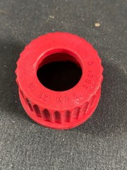 SCHOTT DURAN PBT Red Open Top High Temperature GL32 Screw Cap 292270808 (1/Pack)