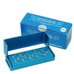 SHOFU CROWN & BRIDGE PREPARATION KIT 14 BURS IN 3 DIFFERENT GRITS DENTAL USE