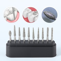 Pro Dental Diamond Zirconia Cutting Burs Kit Friction Grip 1.6mm 10Pcs/Pack