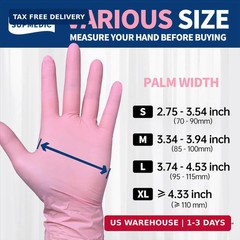 Supmedic Medical Nitrile Exam Gloves, 3.5 mil Powder-Free Food-Safe Disposable G