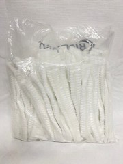 (86 Pcs) ANSELL BioClean White Polypropylene 19” Bouffant Caps Universal BBC-W