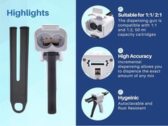 Dispenser Gun Dental Impression Cartridge Dispenser Delivery Gun4:1/10:1 1:1/2:1