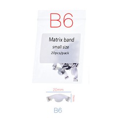 Dental Saddle Contoured Metal Matrices Matrix Band 6 Sizes / Springclip