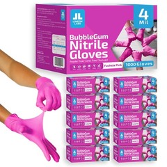 Fuchsia Pink Nitrile Gloves – 4 Mil Disposable, Latex & Powder Free, Chemical Re