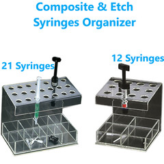 Premium Dental Composite & Etch Syringes Organizer -Holds Upto 12 or 30 Syringes