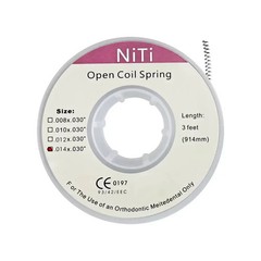 Dental Orthodontic Niti Open Coil Spring Spool Dia.008/010/012/014 3 Feet/914mm