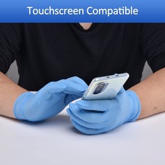 Schneider Nitrile Exam Gloves, 4 Mil, Blue, Large 100-ct Box, Large, Blue