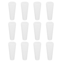 Solid Rubber Stoppers 5x9x20mm, 12 Pcs Tapered Lab Seal Rubber Stopper White