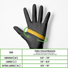 10 Mil Nitrile Non-Sterile Mechanics Gloves | Heavy Duty Disposable | Diamond Te