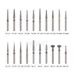 AZDENT Dental FG Diamond Burs Fit For High Speed Handpiece Friction Grip 1.6mm