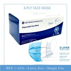 1000 Count 3-Ply Disposable Face Mask