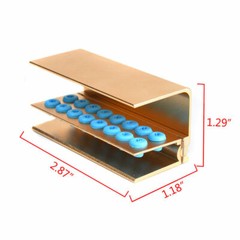 1件牙科支架块带盖高压灭菌器消毒盒10/16/24孔-