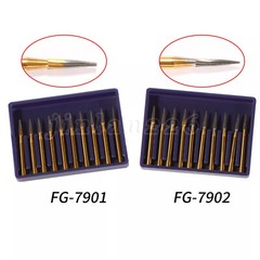 Dental Trimming & Finishing Gold Carbide Burs Tungsten FG 7901/7902 10PC/Pack