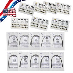 Dental Orthodontic Bracket Braces Roth/MBT 345 Hooks /Round Super Arch Wire Niti