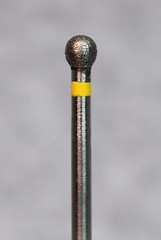 Round, Ball head, VARENKOR Solid Sintered Diamond Bur, 1/8″ shank, 5 mm diameter