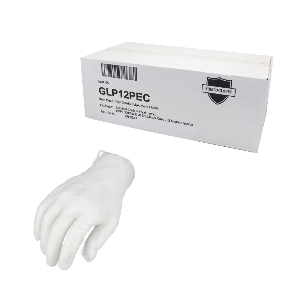 400000 Pieces Poly HDPE Food Handling Service Gloves Latex Vinyl Free Large