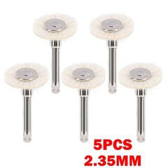 5Pcs Goat Hair Dental Polishing Brush Wheel 2.35mm Contra Angle RA Latch Type