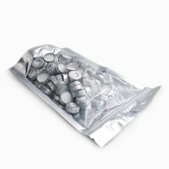 Aluminum Crimp Vial Cap Seal&Natural PTFE/Silicone Septa for Headspace Vial,20mm