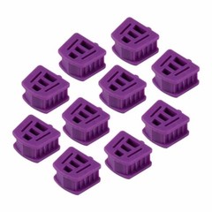 Large (Adult-Purple) Autoclave Mouth Silicone Props Bite Blocks Dental Bag of 10