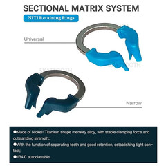Dental Matrix Bands Ring Sectional Matrice Clamp Wedges Fit Palodent V3 System
