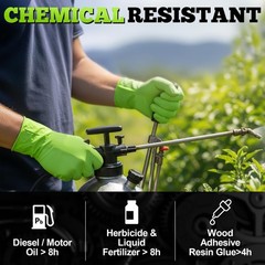TitanFlex Heavy Duty Green Industrial Nitrile Gloves, 8mil, Medium, Box of 10…