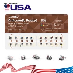 10 Packs AZ Dental Orthodontic Brackets Braces Mini Roth 0.022 3hook 20Pcs/Pack