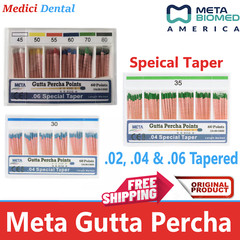 Dental Meta GUTTA PERCHA Taper .04 & .06 All Sizes #15 Through #80, 60/pk USA