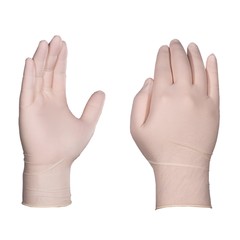 AMMEX White Latex Disposable Exam/Medical Gloves 4 Mil, Powder Free