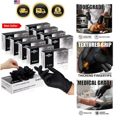 Black Nitrile Disposable Gloves, Exam Gloves, Powder-free, Latex-free, 3mil, …