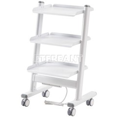 ETERFANT 3-Layer Dental Medical Trolley Stainless Steel Lab Mobile Rolling Cart