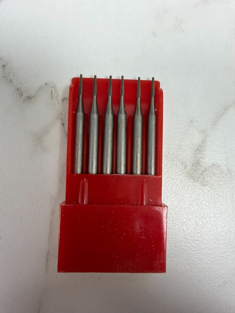 Vintage Emesco Vanadium Steel Burs – German-Made HP Tapered Fissure Smooth-Cut