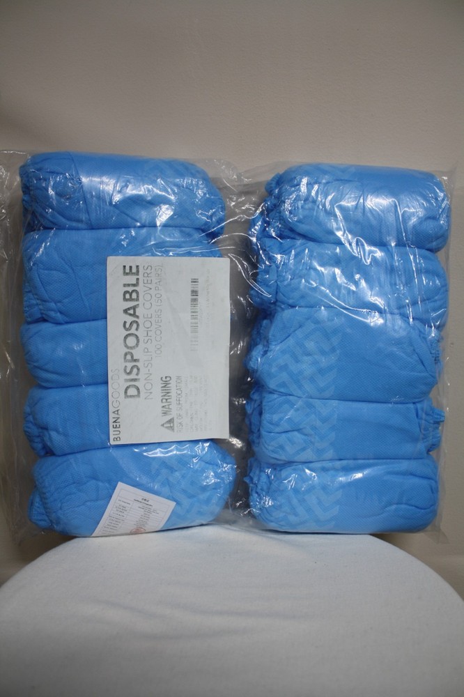 Buena Goods Disposable Shoe Nonslip Covers 50 Pairs Fits Up To Men 14 Women 16