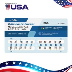 Dental Orthodontic MIM Monoblock Bracket Braces Mini Roth/MBT 022/018 Hooks 345