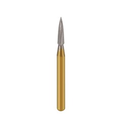 10Pcs Dental Tungsten Carbide Gold Burs Trimming & Finishing Needle Shape FG7903