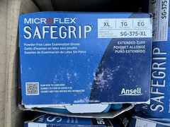 Ansell MICROFLEX SafeGrip SG-375 Extra Large Thick Disposable Latex Gloves 50