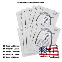 Dental Orthodontic Super Elastic Niti Round Arch Wire Ovoid 012-020upper/lower